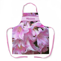 Pink Belladonna Amaryllis Lilis mit Namen