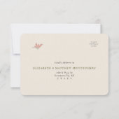 Pink Belle Époque Dragonfly Liebe Jugendstil UAWG Einladung (Rückseite)