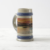 PINK BERGE SEE ALPINE SUNSET LANDSCAPE BIERGLAS (Vorderseite Links)