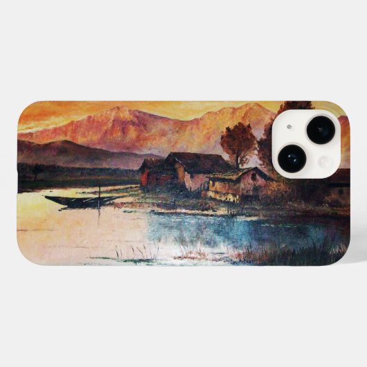 PINK BERGE SEE ALPINE SUNSET LANDSCAPE Case-Mate iPhone HÜLLE (Rückseite (Horizontal))