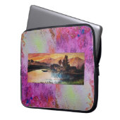 PINK BERGE SEE ALPINE SUNSET LANDSCAPE LAPTOPSCHUTZHÜLLE (Vorderseite Links)