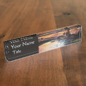 PINK BERGE SEE ALPINE SUNSET LANDSCAPE NAMENSPLAKETTE (Seite)