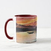 PINK BERGE SEE ALPINE SUNSET LANDSCAPE TASSE (Links)