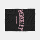 Pink Berkeley California Ca Uni-Style auf Berke Fleecedecke (Vorderseite (Horizontal))