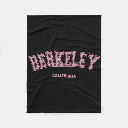 Pink Berkeley California Ca Uni-Style auf Berke Fleecedecke (Vorderseite)