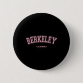 Pink Berkeley California Ca Varsity Style On Berke Button (Vorderseite)