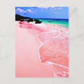 Pink Bermuda Beach Postkarte (Vorderseite)