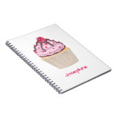 Pink Berry Cupcakes Notizblock (Rechte Seite)