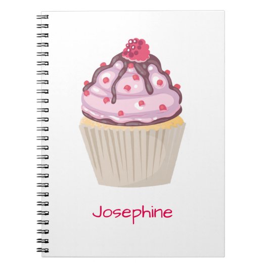 Pink Berry Cupcakes Notizblock (Vorderseite)
