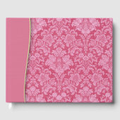 Pink Berry Damask Wedding oder Dusche Gästebuch (Vorderseite)