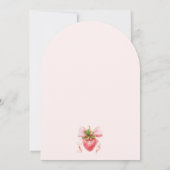 Pink Berry Erster Geburtstag Einladung (Rückseite)