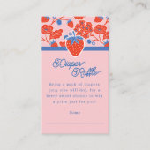 Pink Berry Sweet Blooms & Berries Diaper Begleitkarte (Vorderseite)