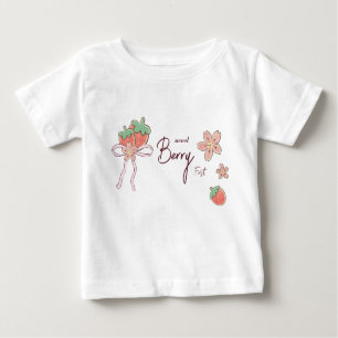 Pink Berry Sweet Girl Erstgeburt Baby T-shirt