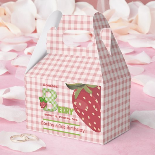 Pink Berry Sweet Strawberry Favor Box Geschenkschachtel (Hochzeit)