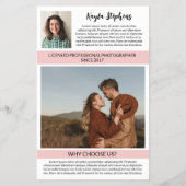 Pink Beruflich Fotograf Ihr Logo Flyer (Hinten)