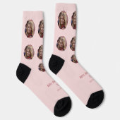 Pink Best Boyfriend Foto Socken (Rechts)