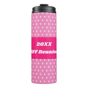 Pink Best Friend Wiedersehen Bright Polka Dots Gir Thermosbecher