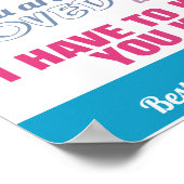 Pink Best Friends Bestie Quotes Poster (Ecke)