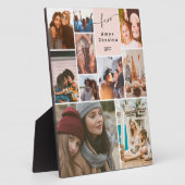 Pink Best friends bff Script 10 Foto Grid Fotoplatte (Seite)