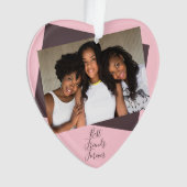 Pink Best Friends Forever Foto mit benutzerdefinie Ornament (Vorderseite)