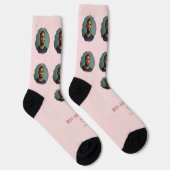 Pink Best Girlfriend Foto Socken (Rechts)