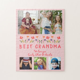 Pink Best Oma Blume Blumenfamilien Foto Puzzle