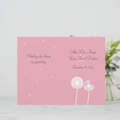 Pink Best Wishs Wedding Programm (Stehend Vorderseite)