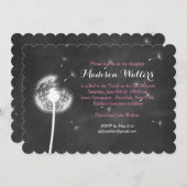 Pink Best wünscht Bat Mitzvah Einladung (Vorne/Hinten)