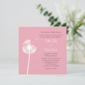 Pink Best wünscht sich! Einladung zur Hochzeit (Stehend Vorderseite)