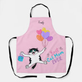 Pink Beste Cat Mama je All-over Print-Schürze Schürze (Vorderseite)