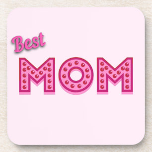 Pink Beste Mama Beste Mama je Liebe Mama Getränkeuntersetzer
