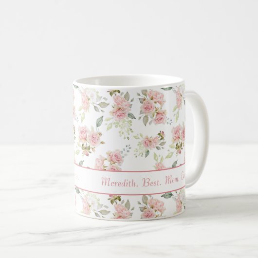 Pink Beste Mama je benannt Kaffeetasse (VorderseiteRechts)