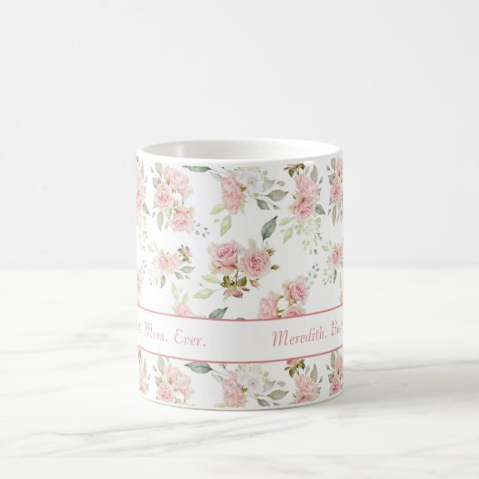 Pink Beste Mama je benannt Kaffeetasse (Mittel)