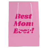 Pink Beste Mama je Mittlere Geschenktüte (Rückseite)