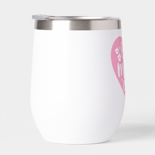 Pink Beste Mama je Retro Blumenform (Rechts)