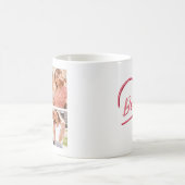 Pink Besties Best Friends 4 FotoCollage Kaffeetasse (Mittel)
