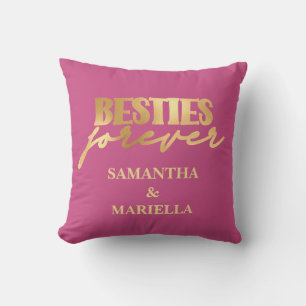 Pink Besties beste Freundinnen Wurf Kissen