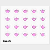 Pink Betty Teapot Square Sticker (Blatt)