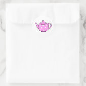 Pink Betty Teapot Square Sticker (Tasche)