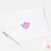 Pink Betty Teapot Square Sticker (Umschlag)