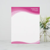 Pink bewegt Briefkopf wellenartig (Stehend Vorderseite)