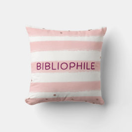 Pink Bibliophile Booklet Throw Kissen