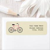 Pink Bicycle Address Label (Insitu)