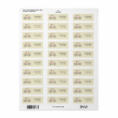 Pink Bicycle Address Label (Vorne)
