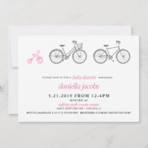 Pink Bicycle Baby Dusche