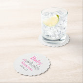 Pink Bicycle Baby Dusche Untersetzer (Vor Ort)