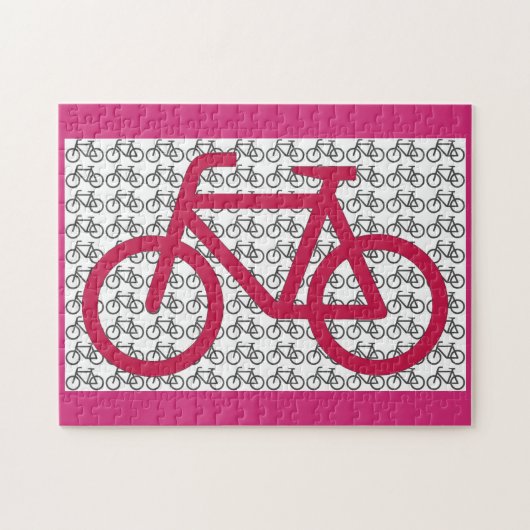 PINK BICYCLE BIKE JIGSAW PUZZLE (Horizontal)