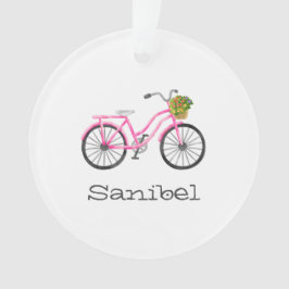 Pink Bicycle Blume Basket LOCATION Jahr Sommer Ornament