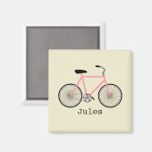 Pink Bicycle Magnet (Vorderseite/Rückseite)