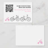 Pink Bicycle Picture Share Begleitkarte (Vorne/Hinten)